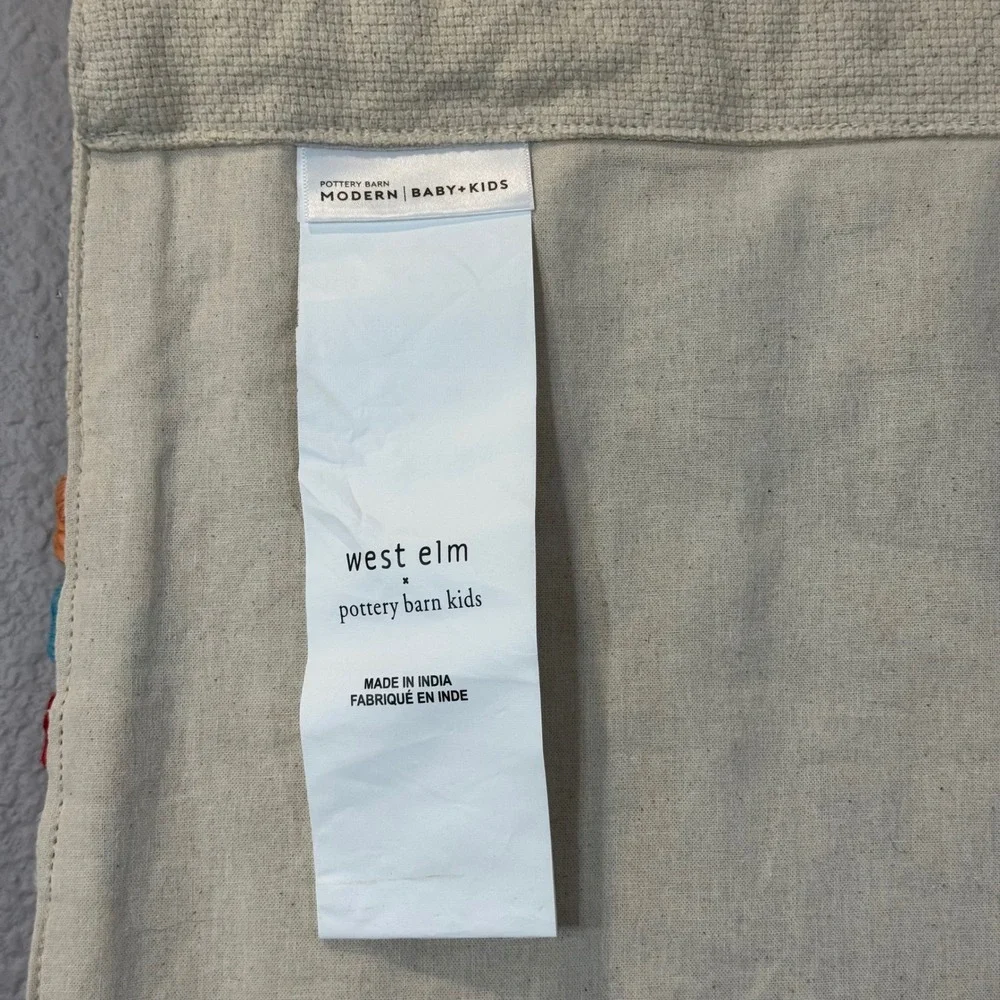 NWT Pottery Barn West Elm Ivory Rainbow Sun Cloud Tufted Tassel Wall Hanging